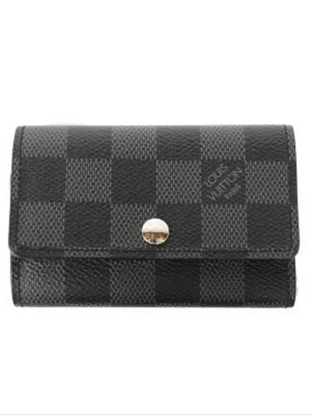 Brand NEW! LV Louis Vuitton Damier Graphite Multicle Key Canvas Black Case Gray